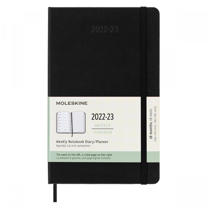 18M WeekNote Kalender Large Black in the group Paper & Pads / Planners / 18-Month Planners at Pen Store (128207)