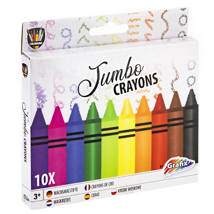 Jumbo Crayons 10-set in the group Kids / Kids' Pens / Crayons for Kids at Pen Store (128501)