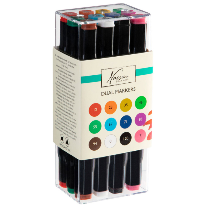 Dual-tip Markers 12-set in the group Pens / Artist Pens / Felt Tip Pens at Pen Store (128517)