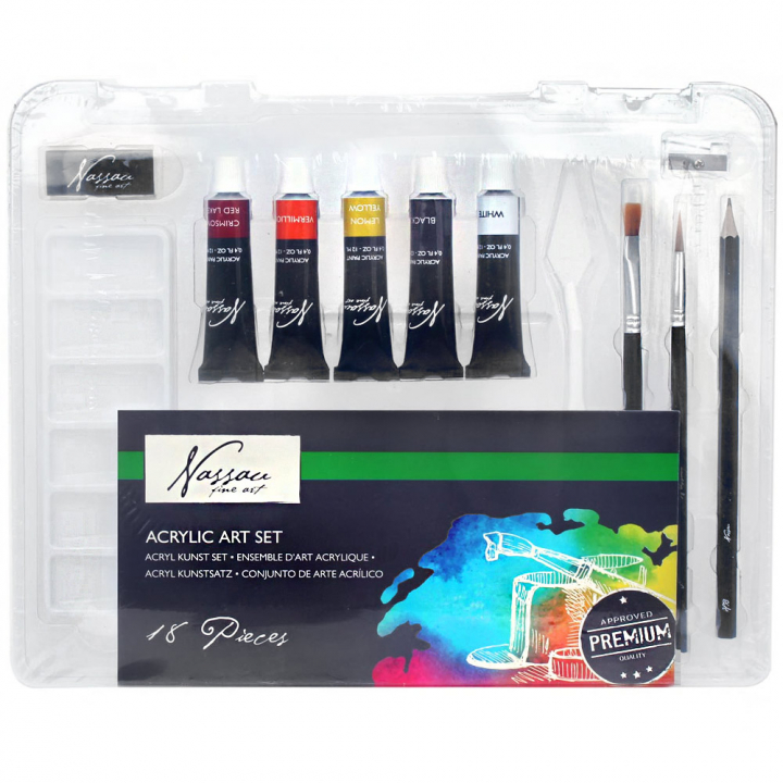 Acrylic Paint 18-set in the group Art Supplies / Artist colours / Acrylic Paint at Pen Store (128541)