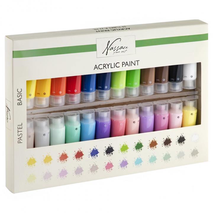 Acrylic Paint 24-set (22 ml) in the group Art Supplies / Artist colours / Acrylic Paint at Pen Store (128545)
