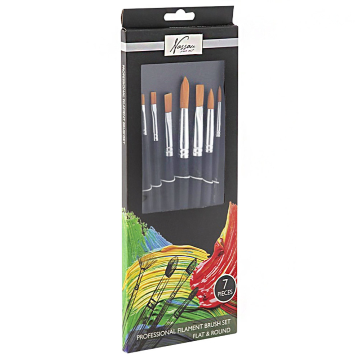 Brushes Synthetic 7-set in the group Art Supplies / Brushes / Brush Sets at Pen Store (128555)