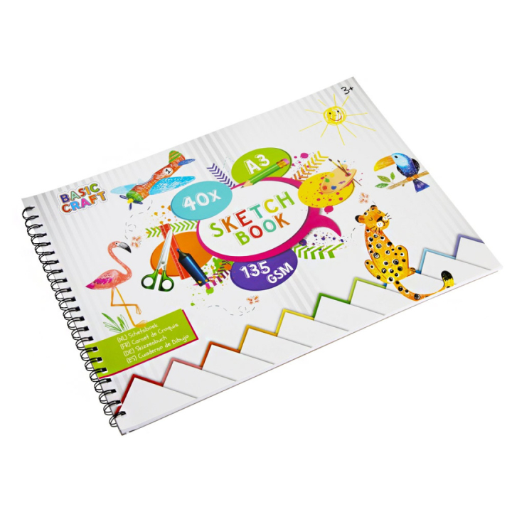 Sketch pad A3 135g, 40 sheets in the group Kids / Fun and learning / Paper & Drawing Pad for Kids / Drawing paper for children  at Pen Store (128571)