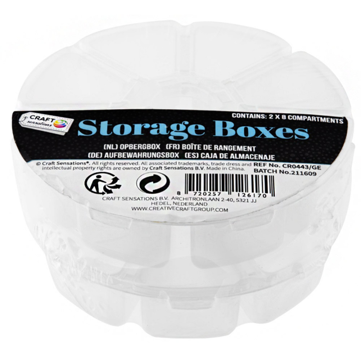 Storage boxes with compartments 2-pack in the group Hobby & Creativity / Organize / Storage  at Pen Store (128577)