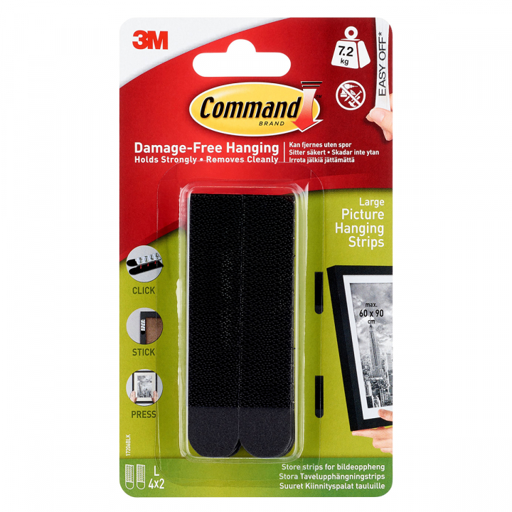Command Hanging Strips Large Black in the group Hobby & Creativity / Organize / Home Office at Pen Store (128609)