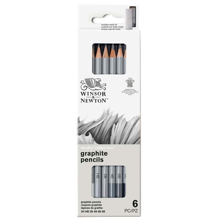 Studio Collection Graphite Pencils Set of 6 in the group Art Supplies / Crayons & Graphite / Graphite & Pencils at Pen Store (128758)