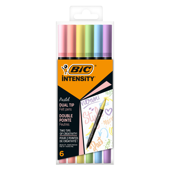Intensity Dual Tip Pastel 6-set in the group Pens / Artist Pens / Brush Pens at Pen Store (128859)