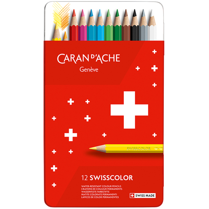 Swisscolor Colouring pencils Set of 12 in the group Pens / Artist Pens / Colored Pencils at Pen Store (128911)