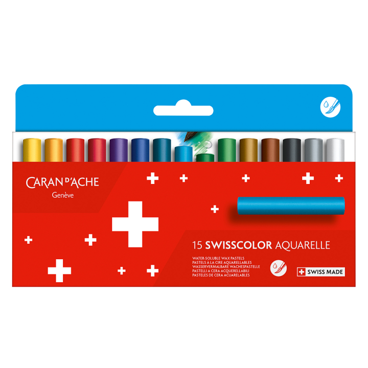 Swisscolor Aquarelle Pastel crayons 15-set in the group Art Supplies / Crayons & Graphite / Pastel Crayons at Pen Store (128917)