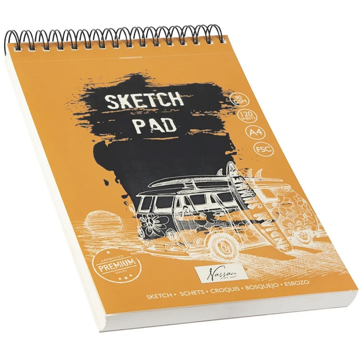 Sketch pad Spiral A4, 120 sheets in the group Paper & Pads / Artist Pads & Paper / Drawing & Sketch Pads at Pen Store (129358)