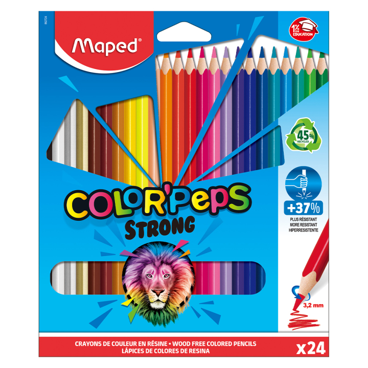 Colouring Pencils Color Peps Strong Pack of 24 in the group Kids / Kids' Pens / Coloring Pencils for Kids at Pen Store (129639)