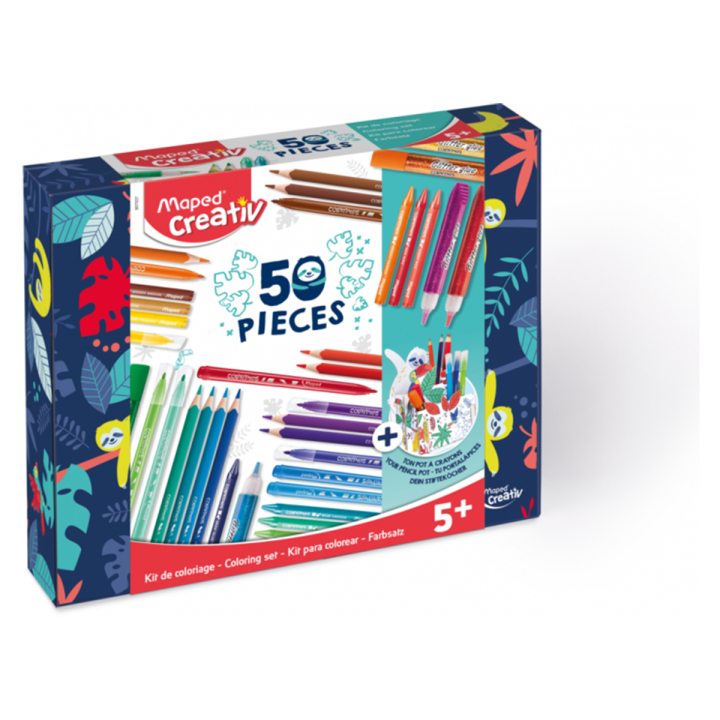 Colouring set - 50 pieces in the group Kids / Kids' Pens / Felt Tip Pens for Kids at Pen Store (129640)