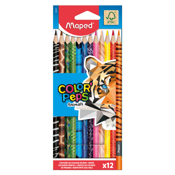 Colouring Pencils Color Peps Animal Pack of 12 in the group Kids / Kids' Pens / Coloring Pencils for Kids at Pen Store (129647)