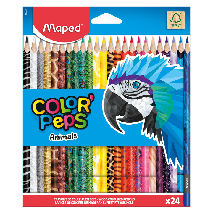 Colouring Pencils Color Peps Animal Pack of 24 in the group Kids / Kids' Pens / Coloring Pencils for Kids at Pen Store (129648)