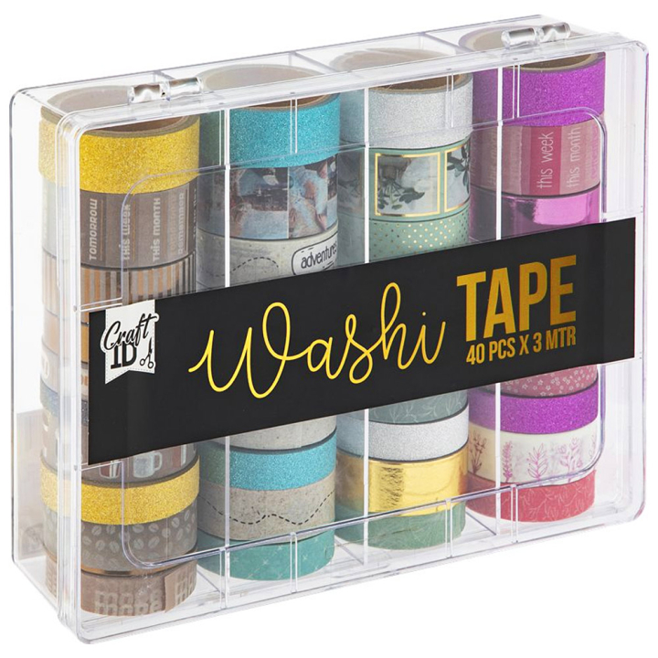 Washi tape 40-pack in storage box #3 in the group Hobby & Creativity / Hobby Accessories / Washi Tape at Pen Store (130036)