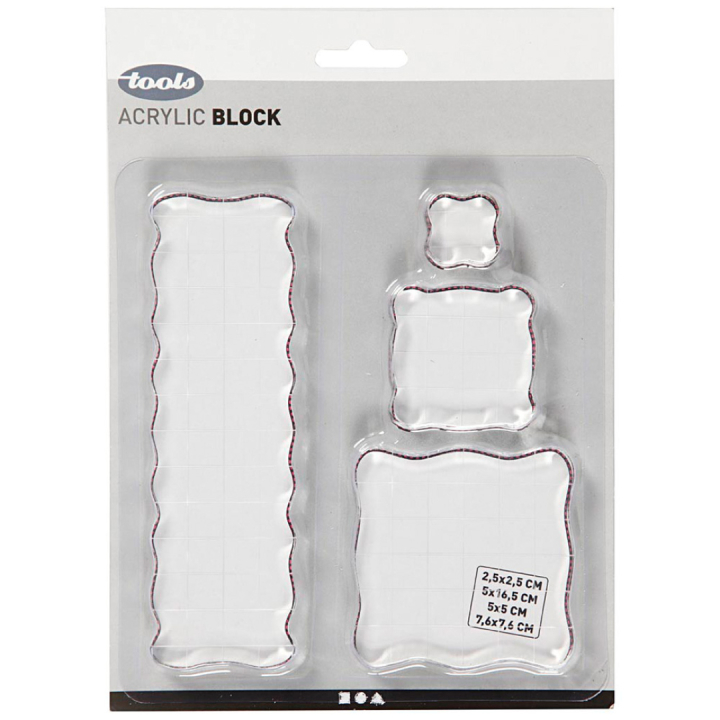 Acrylic Blocks 4 pcs in the group Hobby & Creativity / Hobby Accessories / Stamps at Pen Store (130566)