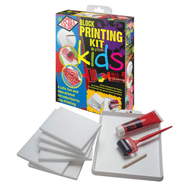 Block Printing Kit for Kids in the group Hobby & Creativity / Techniques / Linoleum prints at Pen Store (130571)