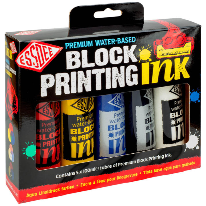 Basic Bloc Printing Basic 100 ml x 5 in the group Hobby & Creativity / Create / Linoleum prints at Pen Store (130575)