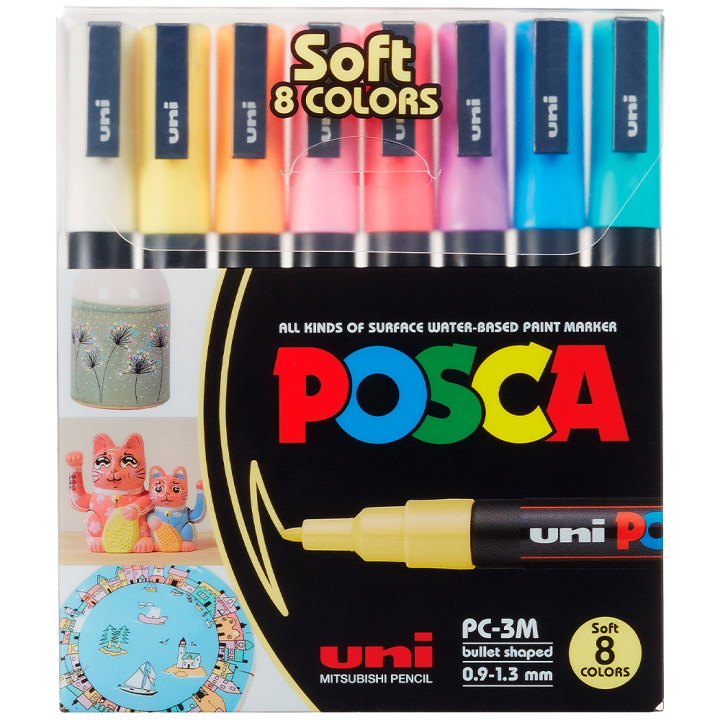 PC-3M Soft Colours Set of 8 in the group Pens / Artist Pens / Acrylic Markers at Pen Store (130698)