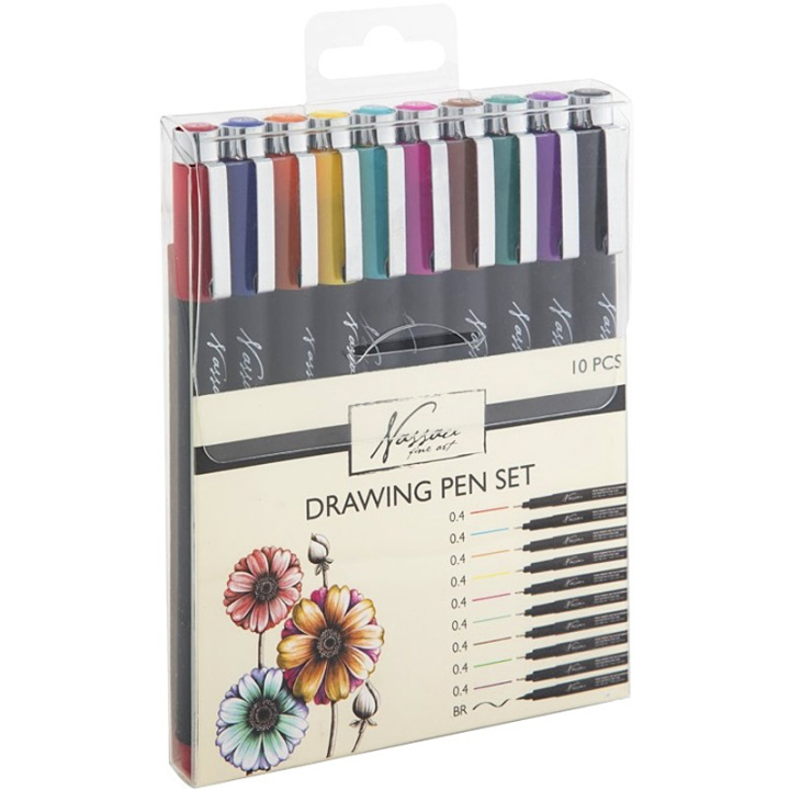 Fineliner Drawing pen Colour 10-set in the group Pens / Writing / Fineliners at Pen Store (130726)