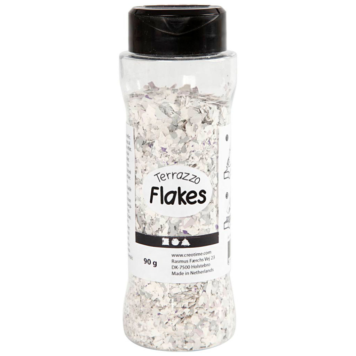 Terrazzo Flakes 90g Light gray in the group Hobby & Creativity / Create / Crafts & DIY at Pen Store (130773)