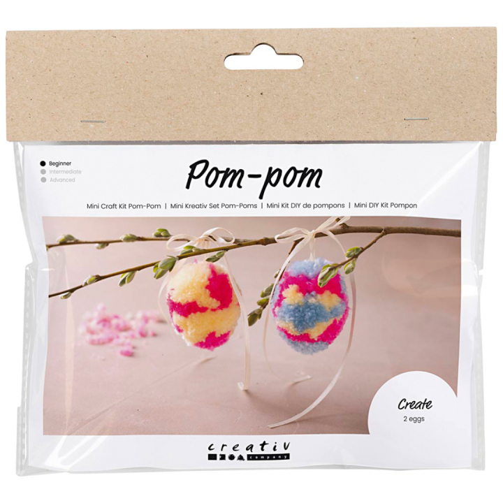 Mini DIY-kit Pompom eggs in the group Hobby & Creativity / Holidays and seasons / Easter crafts at Pen Store (130810)