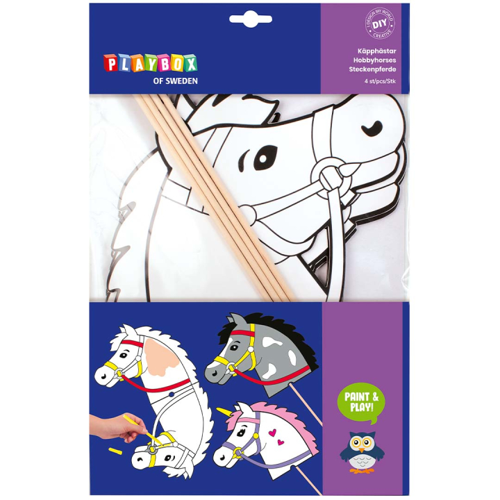 Hobbyhorses 4 pcs in the group Kids / Fun and learning / Birthday Parties at Pen Store (131282)