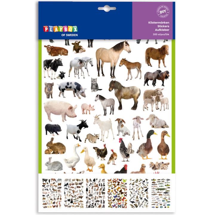 Stickers animal 6 sheets in the group Kids / Fun and learning / Stickers at Pen Store (131304)