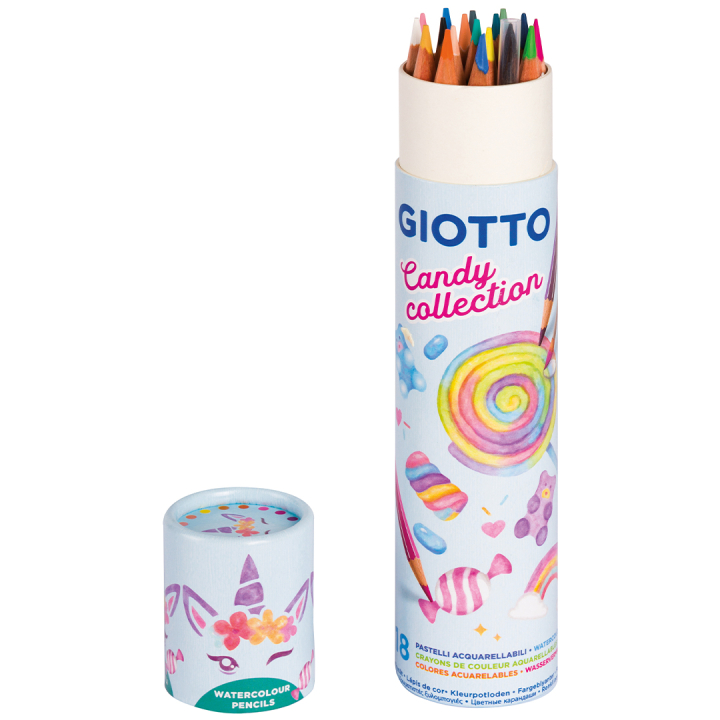 Candy Collection Stilnovo Watercolour pencils 18 set in the group Kids / Kids' Pens / Coloring Pencils for Kids at Pen Store (131399)