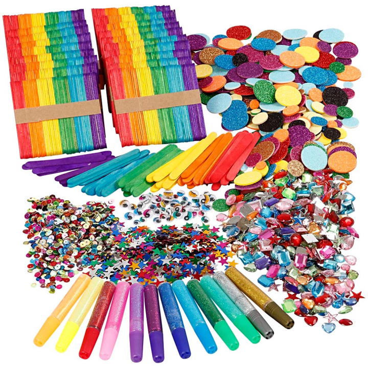 Glitter and Wood Sticks Megapack in the group Kids / Classroom / Big sets of Art Material at Pen Store (131531)