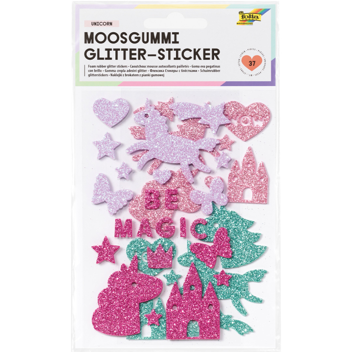 Foam rubber stickers Unicorn 2 Sheets in the group Kids / Fun and learning / Stickers at Pen Store (131583)