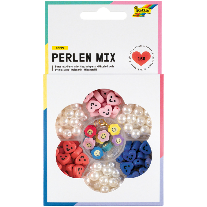 Beads Mix Happy 160-pack in the group Kids / Fun and learning / Jewelry and pearls  for children / DIY kit at Pen Store (131617)