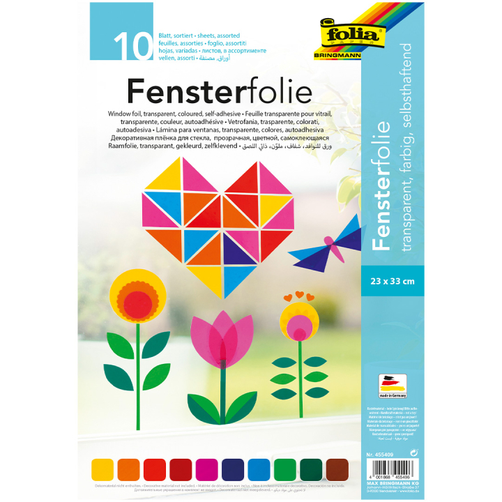 Window foil colours 10 Sheets in the group Kids / Fun and learning / Paper & Drawing Pad for Kids at Pen Store (131631)