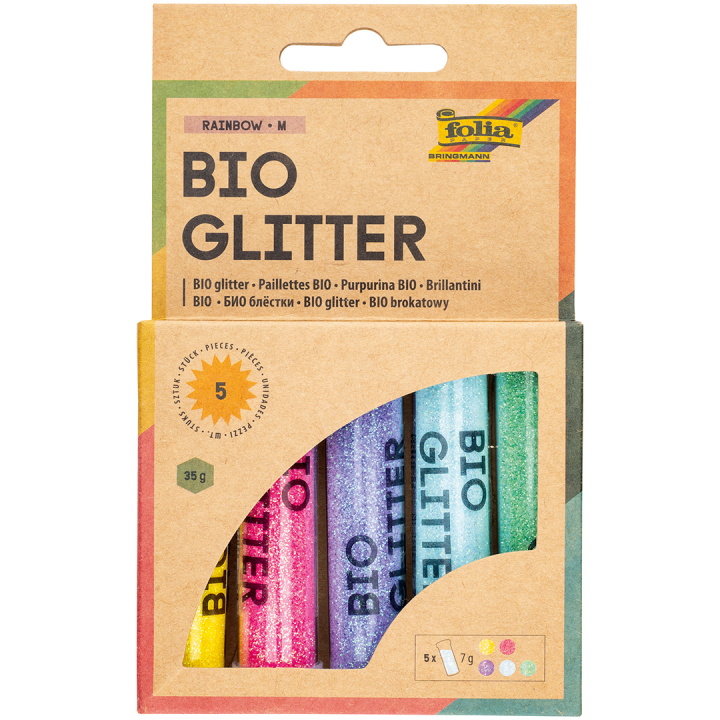 Bio Glitter Mix Rainbow 5-pack in the group Kids / Fun and learning / Glitter and sequins at Pen Store (131639)