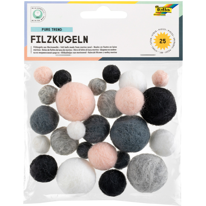 Felt Balls Pure Trend 25-pack in the group Hobby & Creativity / Create / Crafts & DIY at Pen Store (131668)