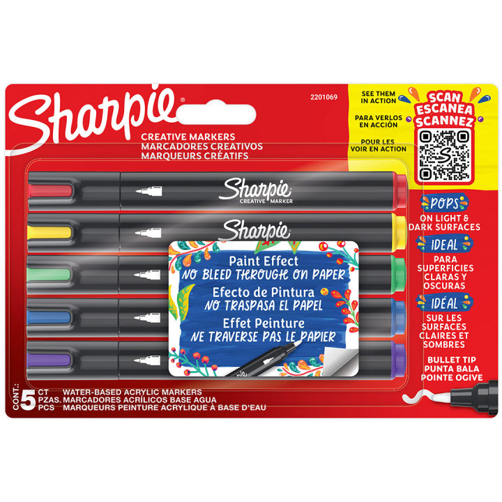 Creative Marker Bullet Tip 5-pack in the group Pens / Artist Pens / Acrylic Markers at Pen Store (131697)