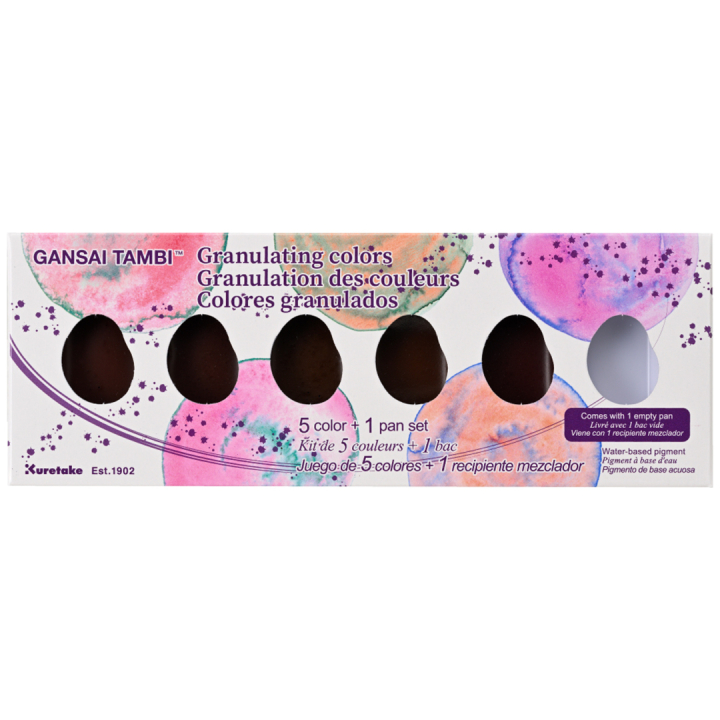 Gansai Tambi Aquarelle 5-set Granulating Colours in the group Art Supplies / Artist colours / Watercolor Paint at Pen Store (131739)