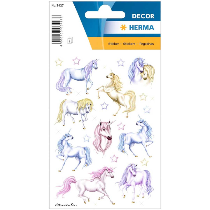 Stickers Unicorns 2 sheets in the group Kids / Fun and learning / Sticker for children at Pen Store (131878)