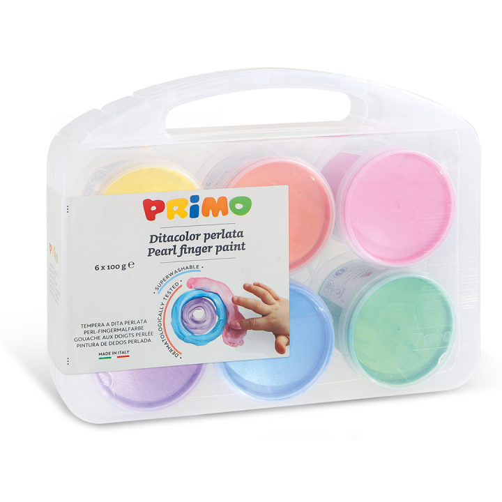 Finger paint Pearlescent-set 6x100g in the group Kids / Kids' Paint & Crafts / Finger Paint at Pen Store (132084)