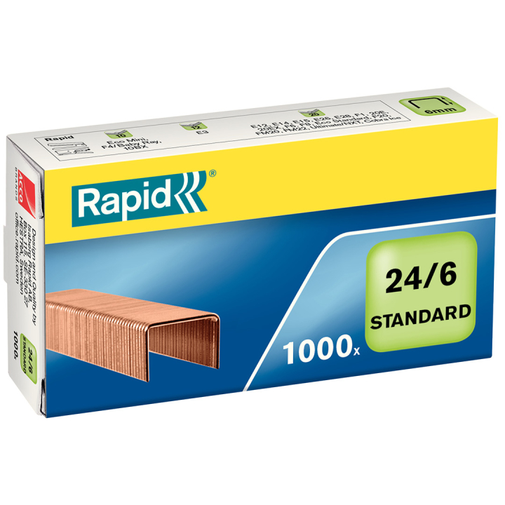 Staple Standard 24/6 copper 1000 pcs in the group Hobby & Creativity / Organize / Home Office at Pen Store (132267)