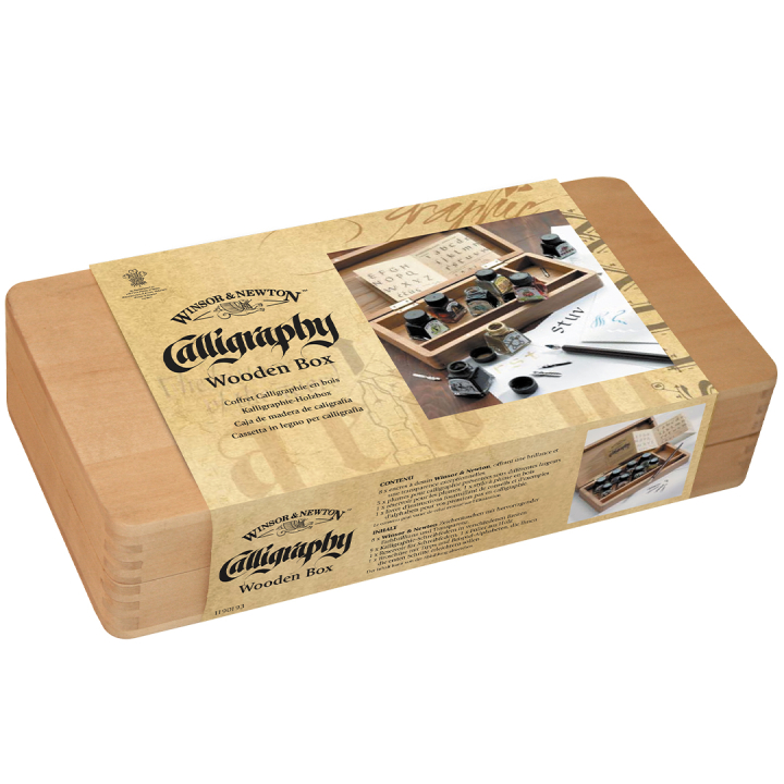 Calligraphy set in wooden box 15 pieces in the group Hobby & Creativity / Calligraphy / Calligraphy Ink at Pen Store (132705)