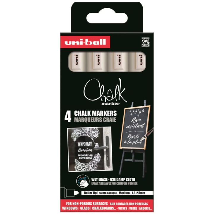 Chalk Marker PWE-5M 4-set White in the group Pens / Office / Markers at Pen Store (132734)