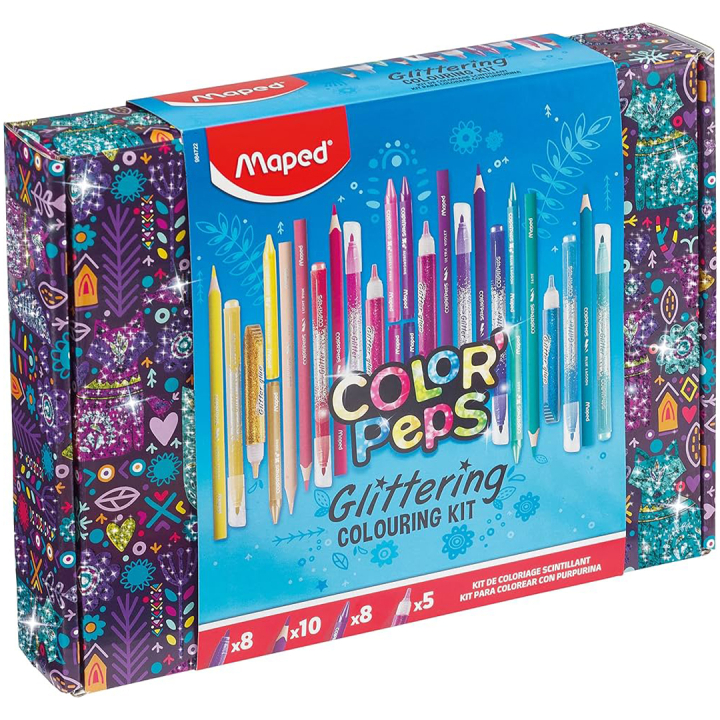 Color'Peps Glittering Colouring kit 31 pcs in the group Kids / Kids' Pens / Coloring Pencils for Kids at Pen Store (133075)