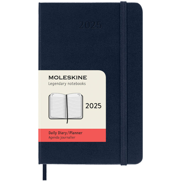 12M Daily Calendar 2025 Hardcover Pocket Sapphire Blue in the group Paper & Pads / Planners / 12-Month Planners at Pen Store (133775)