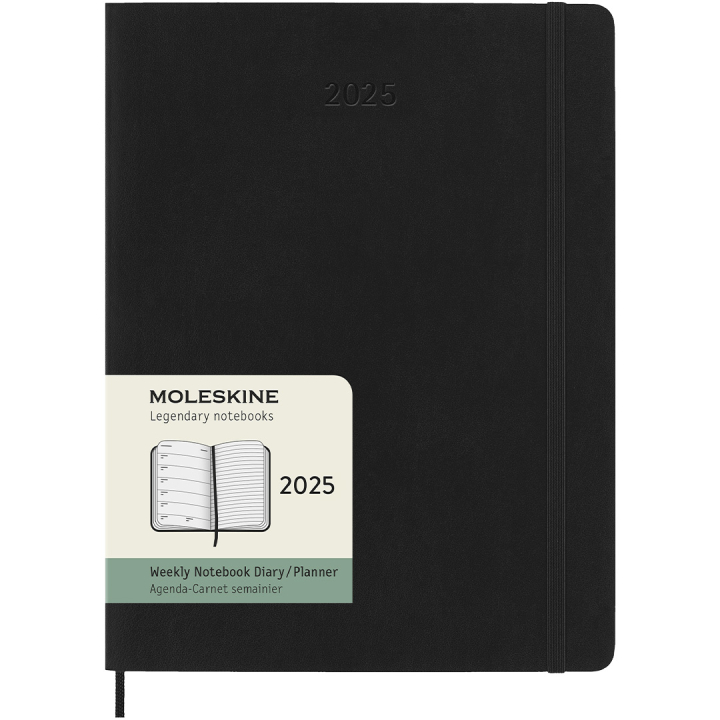 12M Weekly Notebook Softcover 2025 XL Black in the group Paper & Pads / Planners / 12-Month Planners at Pen Store (133809)