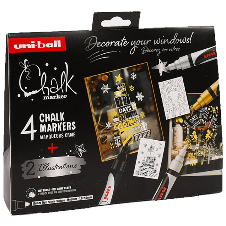 Chalk Marker PWE-5M XMAS 4 pcs in the group Pens / Artist Pens / Acrylic Markers at Pen Store (133852)