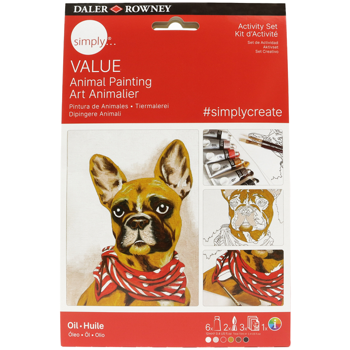 Simply Painting animals with oil paint step-by-step in the group Art Supplies / Artist colours / Oil Paint at Pen Store (133863)