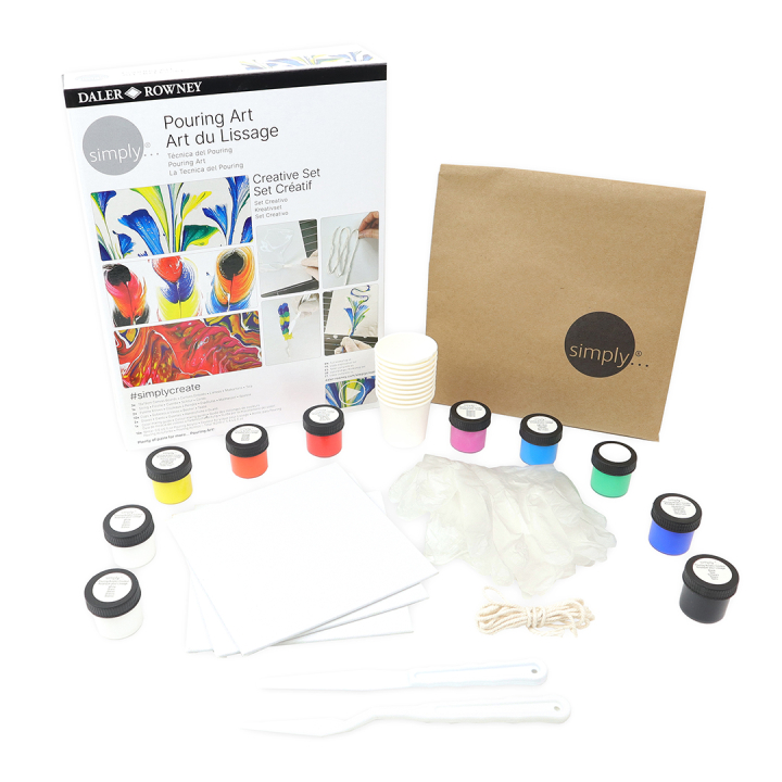 Simply Create with Pouring step-by-step in the group Art Supplies / Artist colours / Acrylic Paint at Pen Store (133873)