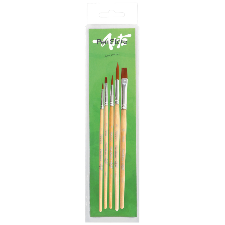 Synthetic brushes Junior Set of 5 in the group Kids / Kids' Paint & Crafts / Paint Brushes for Kids at Pen Store (133925)