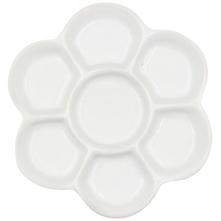 Artist’s porcelain palette flower Ø 15.3 cm in the group Art Supplies / Studio / Palettes at Pen Store (134460)